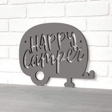 Load image into Gallery viewer, Spunky Fluff Proudly handmade in South Dakota, USA Small / Charcoal Gray Happy Camper (Drop Font)
