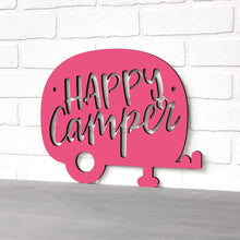 Load image into Gallery viewer, Spunky Fluff Proudly handmade in South Dakota, USA Small / Magenta Happy Camper (Drop Font)
