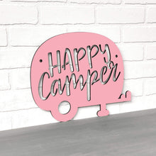 Load image into Gallery viewer, Spunky Fluff Proudly handmade in South Dakota, USA Small / Pink Happy Camper (Drop Font)
