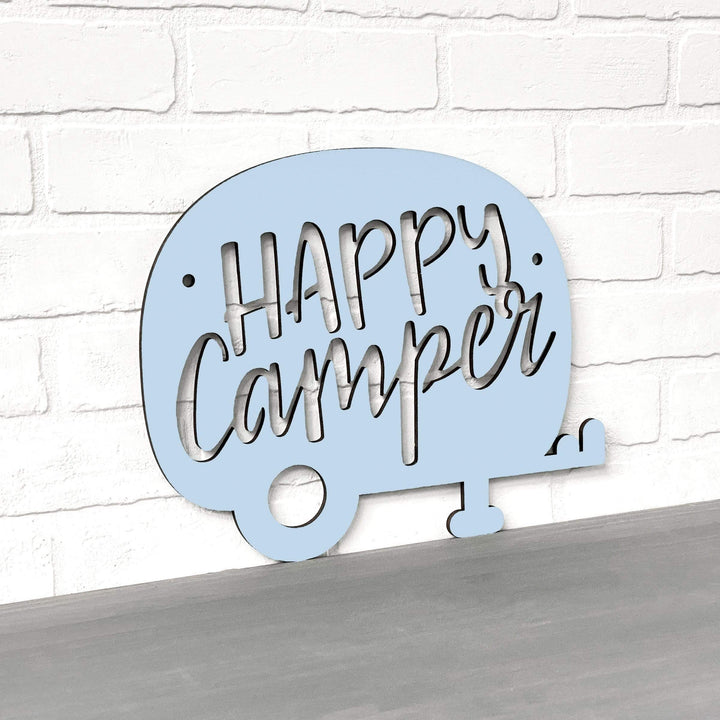 Spunky Fluff Proudly handmade in South Dakota, USA Small / Powder Happy Camper (Drop Font)
