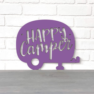 Spunky Fluff Proudly handmade in South Dakota, USA Small / Purple Happy Camper (Drop Font)