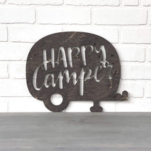 Load image into Gallery viewer, Spunky Fluff Proudly handmade in South Dakota, USA Small / Weathered Ebony Happy Camper (Drop Font)
