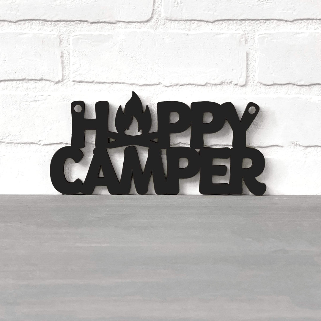 Spunky Fluff Proudly handmade in South Dakota, USA Small / Black Happy Camper