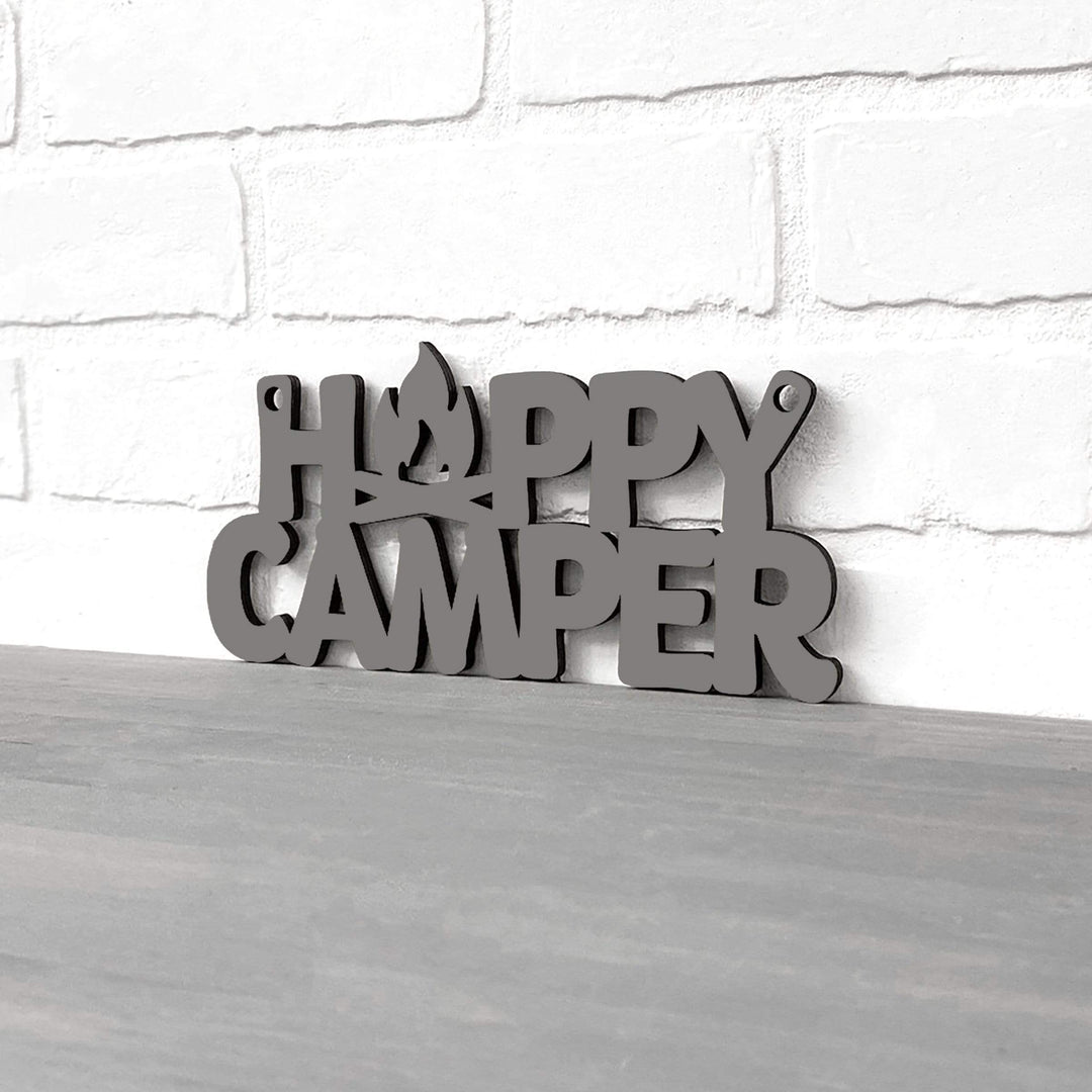 Spunky Fluff Proudly handmade in South Dakota, USA Small / Charcoal Gray Happy Camper