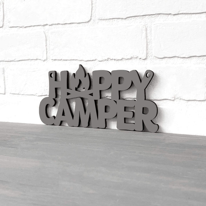 Spunky Fluff Proudly handmade in South Dakota, USA Small / Charcoal Gray Happy Camper