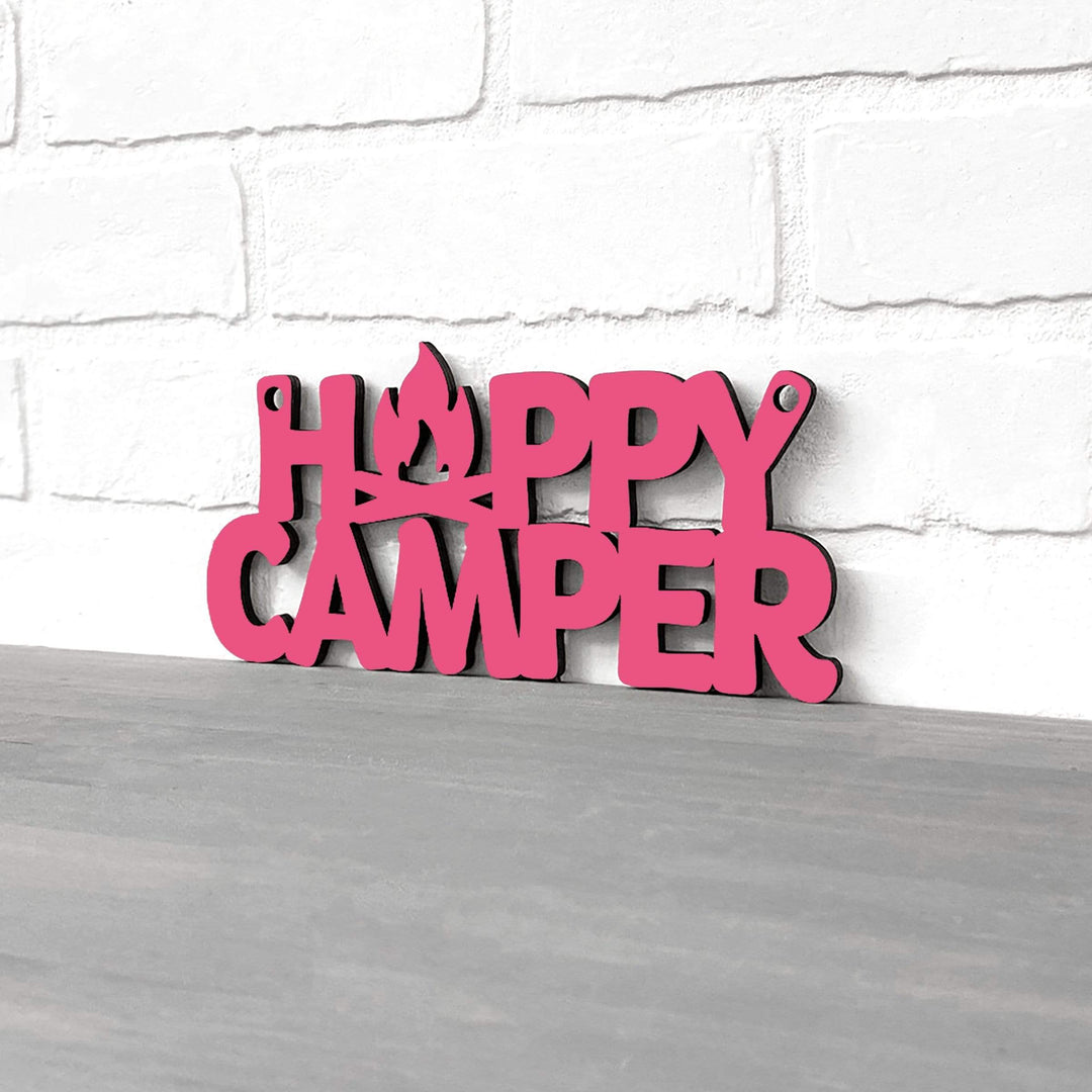 Spunky Fluff Proudly handmade in South Dakota, USA Small / Magenta Happy Camper