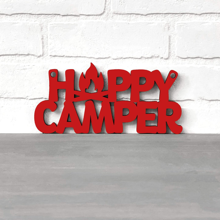 Spunky Fluff Proudly handmade in South Dakota, USA Small / Red Happy Camper