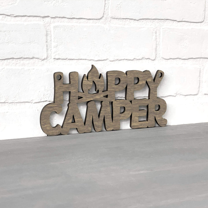 Spunky Fluff Proudly handmade in South Dakota, USA Small / Weathered Brown Happy Camper