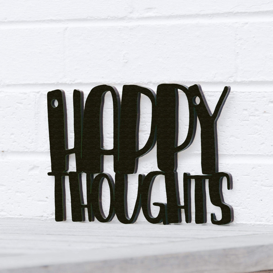 Spunky Fluff Proudly handmade in South Dakota, USA Small / Black Happy Thoughts