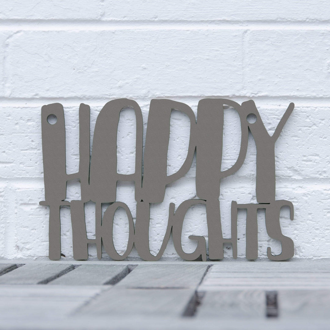 Spunky Fluff Proudly handmade in South Dakota, USA Small / Charcoal Gray Happy Thoughts
