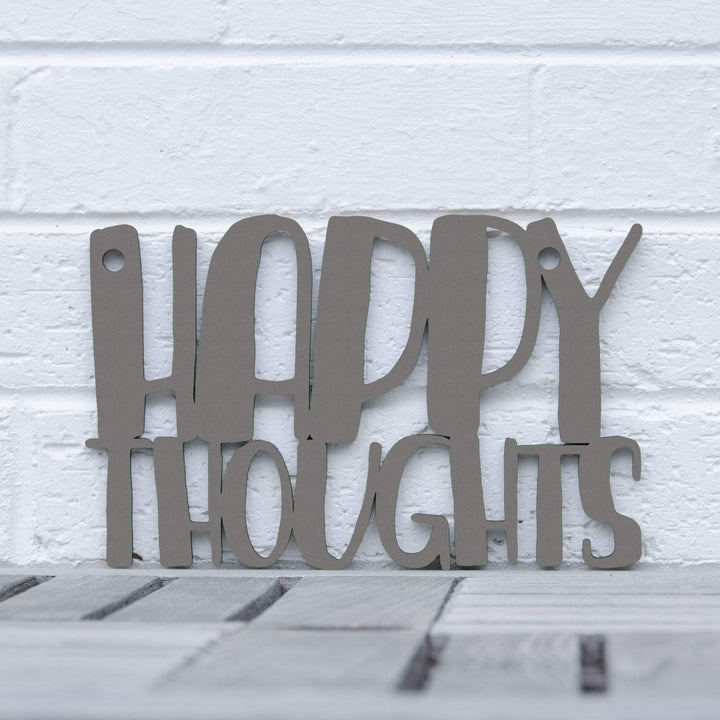 Spunky Fluff Proudly handmade in South Dakota, USA Small / Charcoal Gray Happy Thoughts