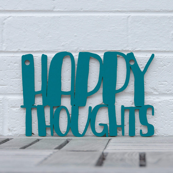 Spunky Fluff Proudly handmade in South Dakota, USA Small / Teal Happy Thoughts