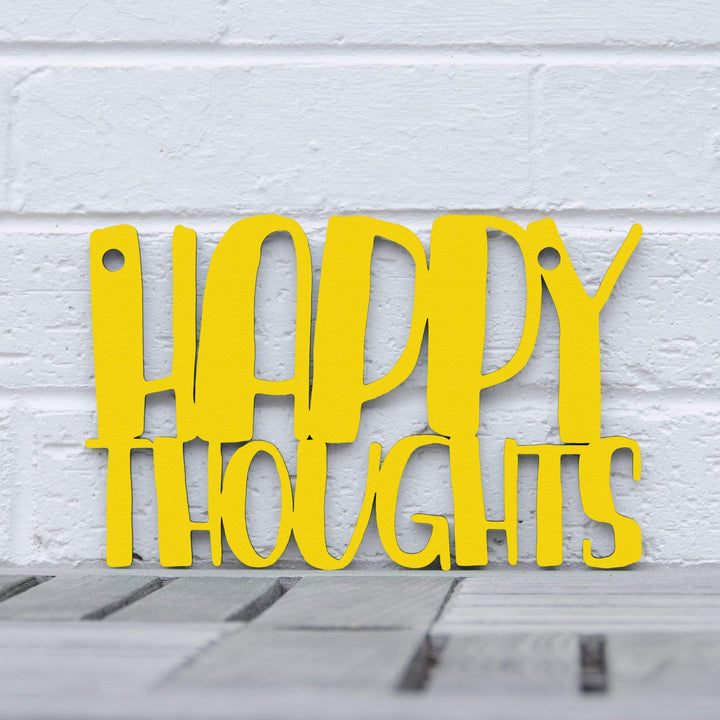 Spunky Fluff Proudly handmade in South Dakota, USA Small / Yellow Happy Thoughts