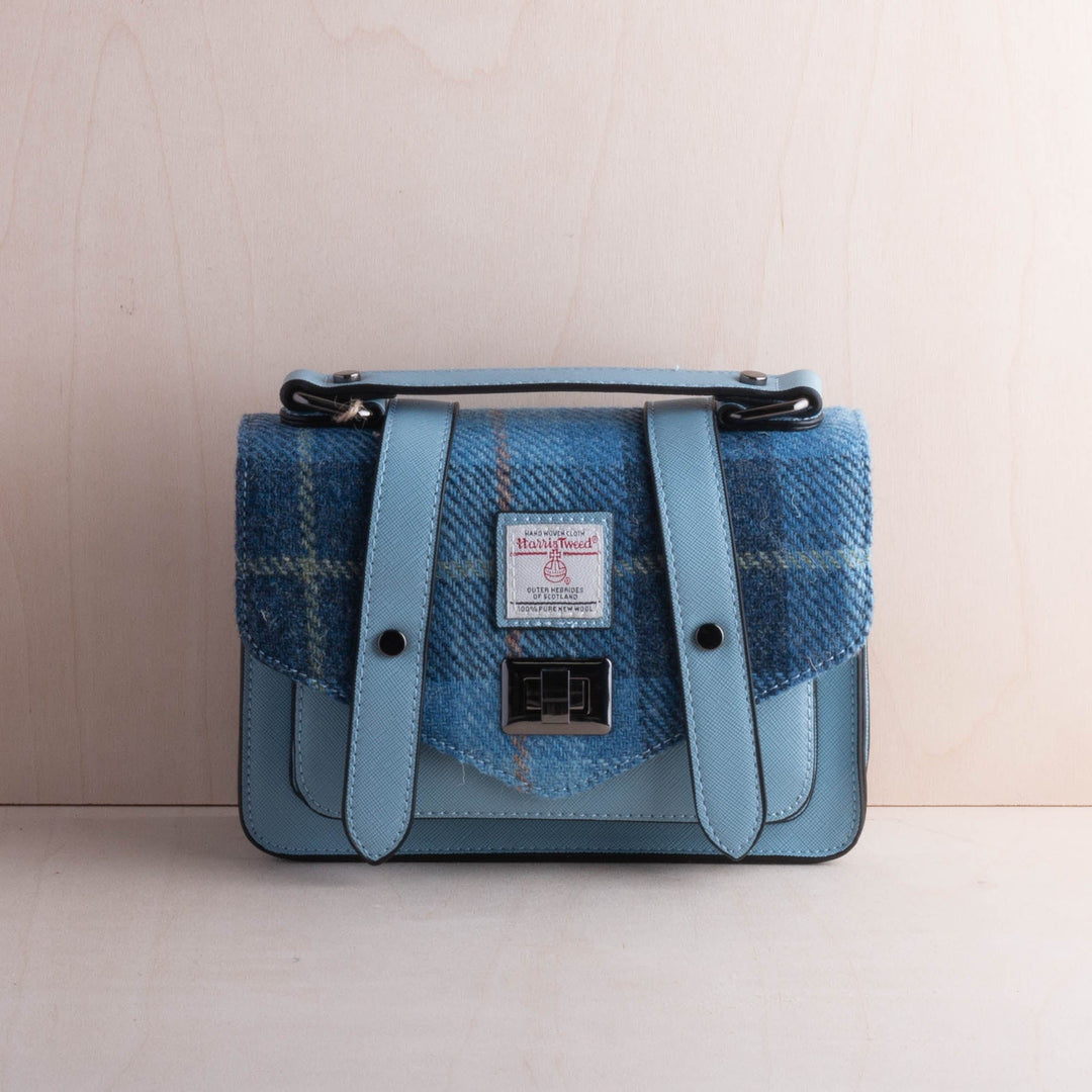 Islander UK Mini Satchel in Blue Tartan
