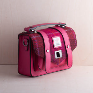 Sticks and Steel Harris Tweed Fuchsia Handbag