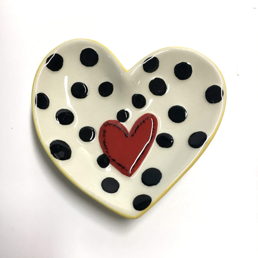 Demdaco Ceramics Heart Treasure Keeper Large Dot