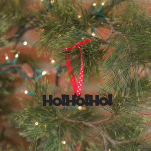 Spunky Fluff Proudly handmade in South Dakota, USA Ornament / Black Ho! Ho! Ho! Tiny Word Ornament