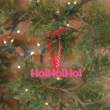 Load image into Gallery viewer, Spunky Fluff Proudly handmade in South Dakota, USA Ornament / Magenta Ho! Ho! Ho! Tiny Word Ornament
