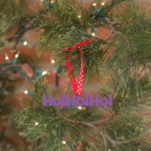 Spunky Fluff Proudly handmade in South Dakota, USA Ornament / Purple Ho! Ho! Ho! Tiny Word Ornament
