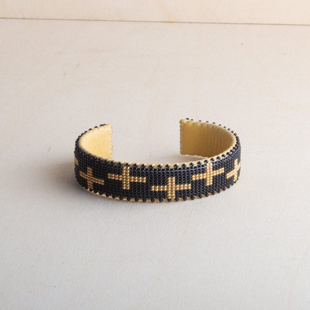 Etkie Jewelry Honor Beaded Glass Cuff -Medium