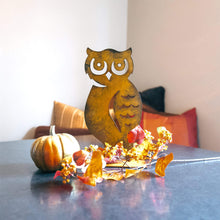 Load image into Gallery viewer, Prairie Dance Proudly Handmade in South Dakota, USA Horned Owl – Decorative Fall Table Sculpture
