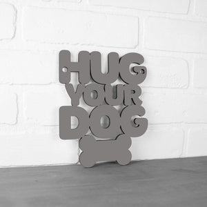 Spunky Fluff Proudly handmade in South Dakota, USA Small / Charcoal Gray Hug Your Dog