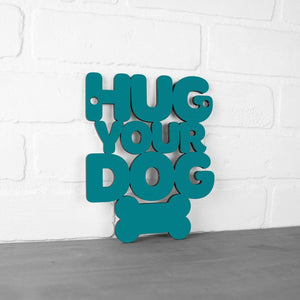 Spunky Fluff Proudly handmade in South Dakota, USA Small / Teal Hug Your Dog