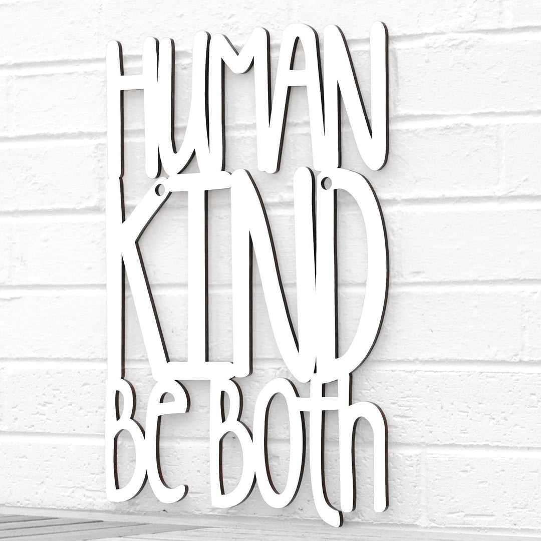 Spunky Fluff Proudly handmade in South Dakota, USA Medium / White Humankind. Be Both.