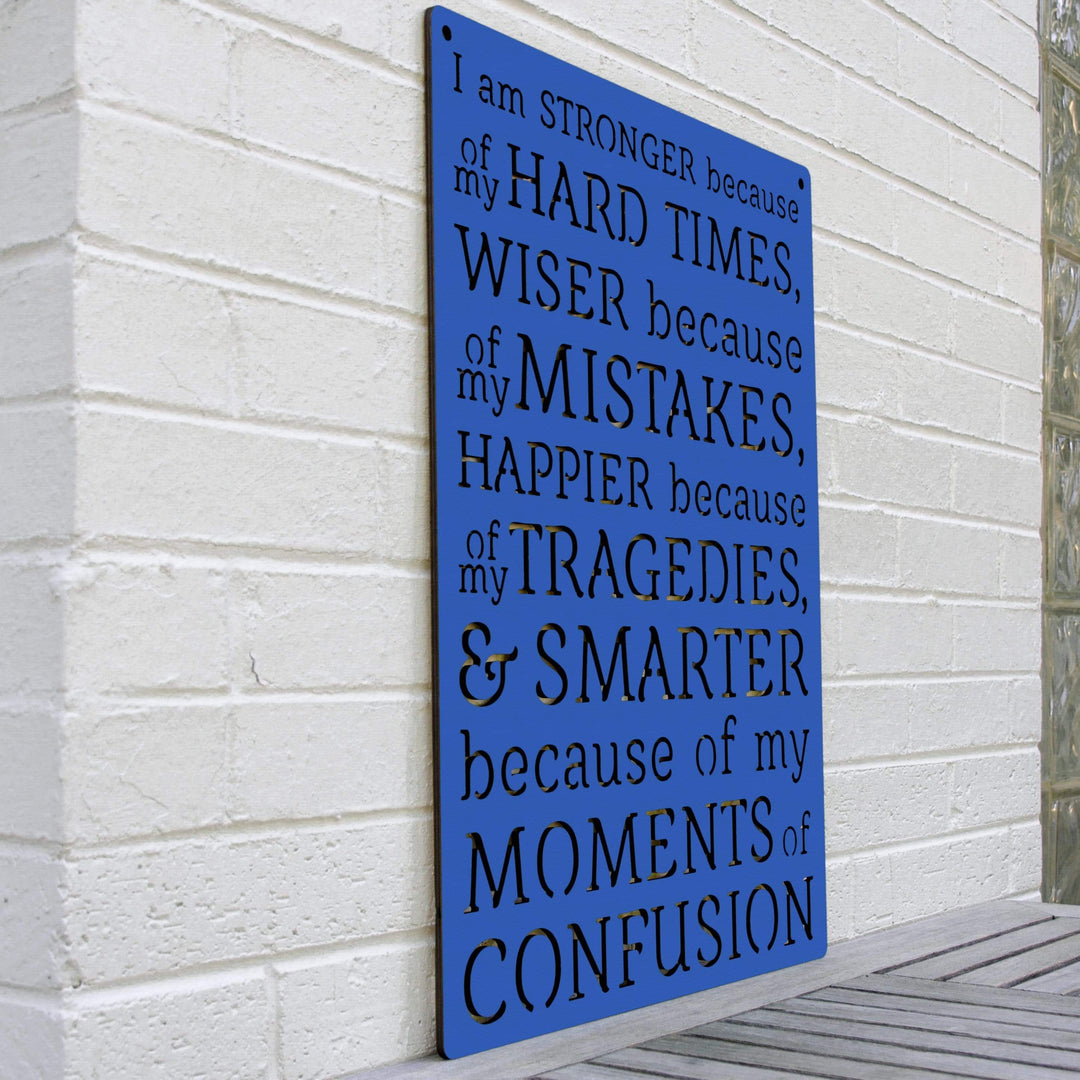 Spunky Fluff Proudly handmade in South Dakota, USA Cobalt Blue I am Stronger