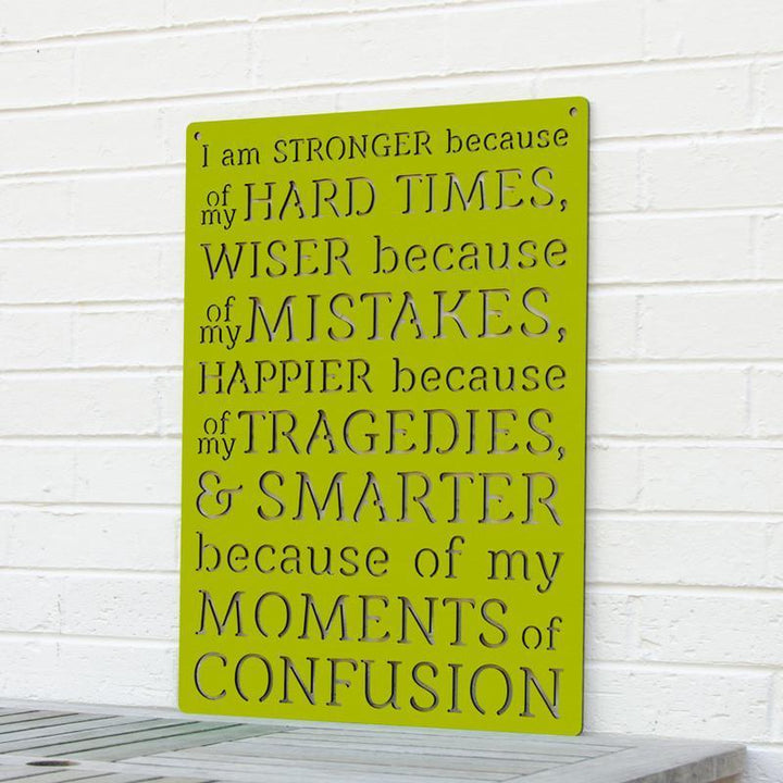Spunky Fluff Proudly handmade in South Dakota, USA Pear Green I am Stronger