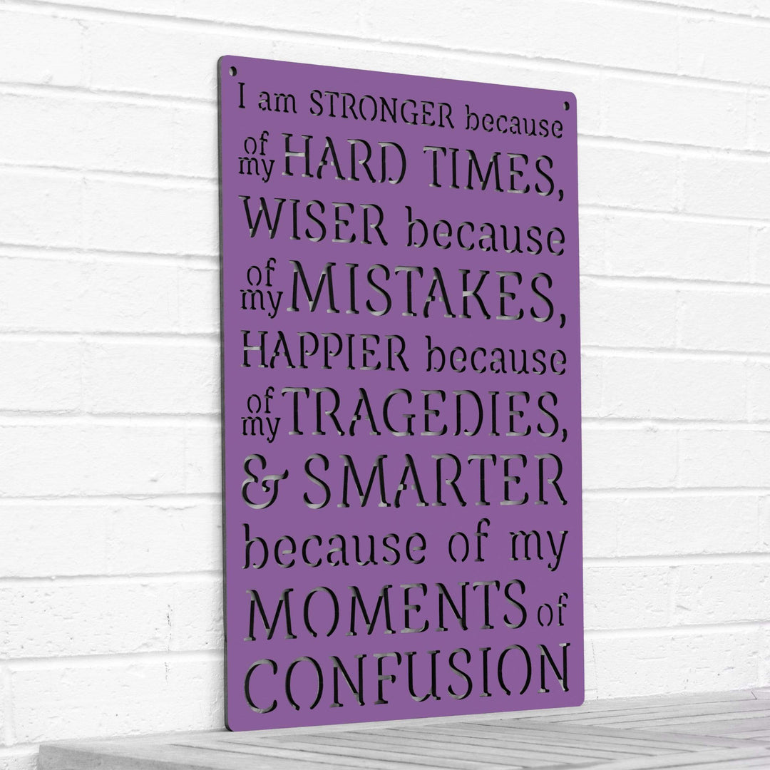 Spunky Fluff Proudly handmade in South Dakota, USA Purple I am Stronger