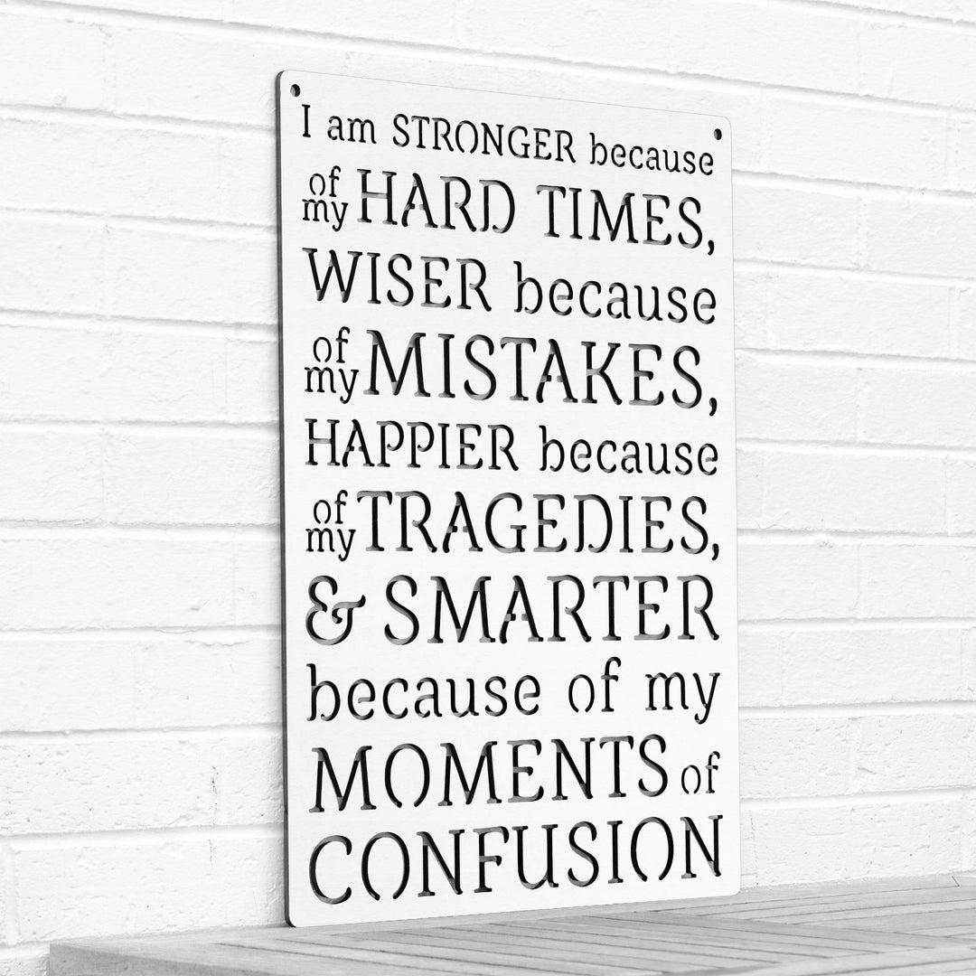 Spunky Fluff Proudly handmade in South Dakota, USA White I am Stronger