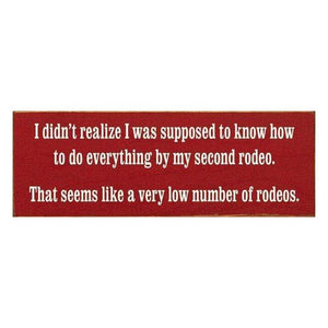 Sawdust City Proudly Handmade in Wisconsin, USA "I didn't realize I was suppose to know how to do everything" Funny Wood Sign