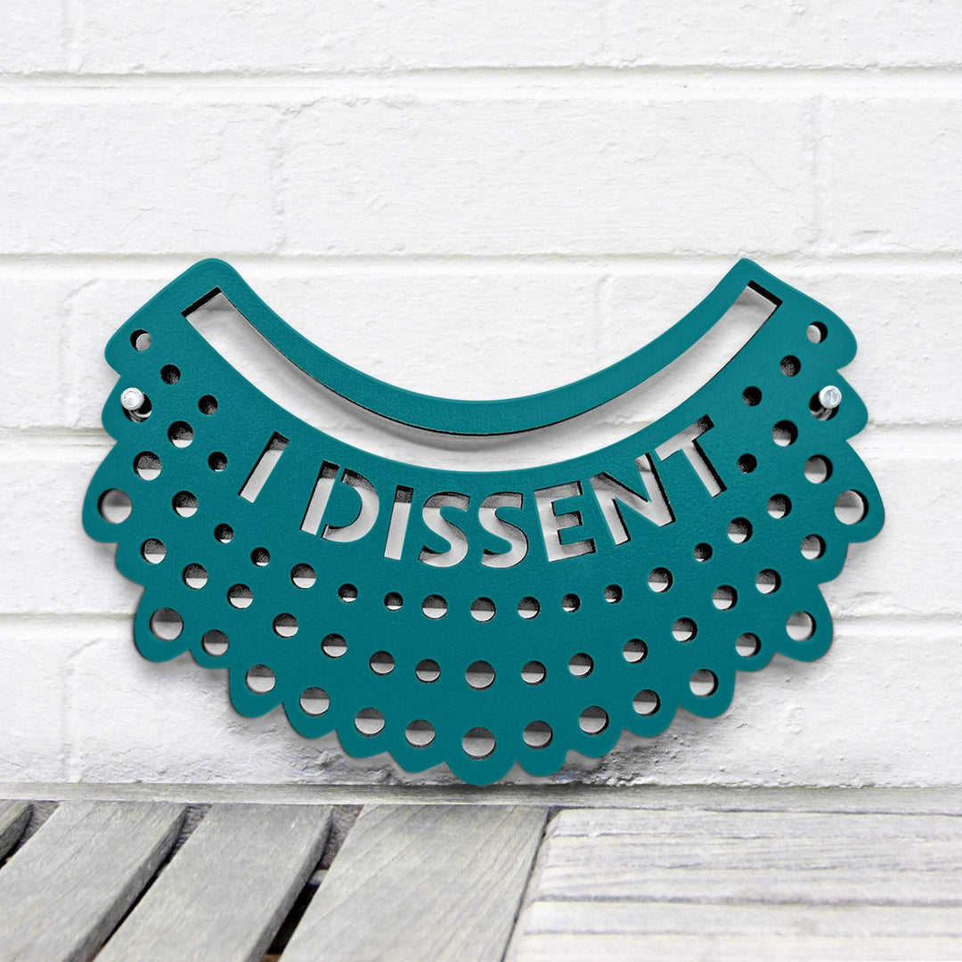 Spunky Fluff Proudly handmade in South Dakota, USA Small / Teal I Dissent-RBG