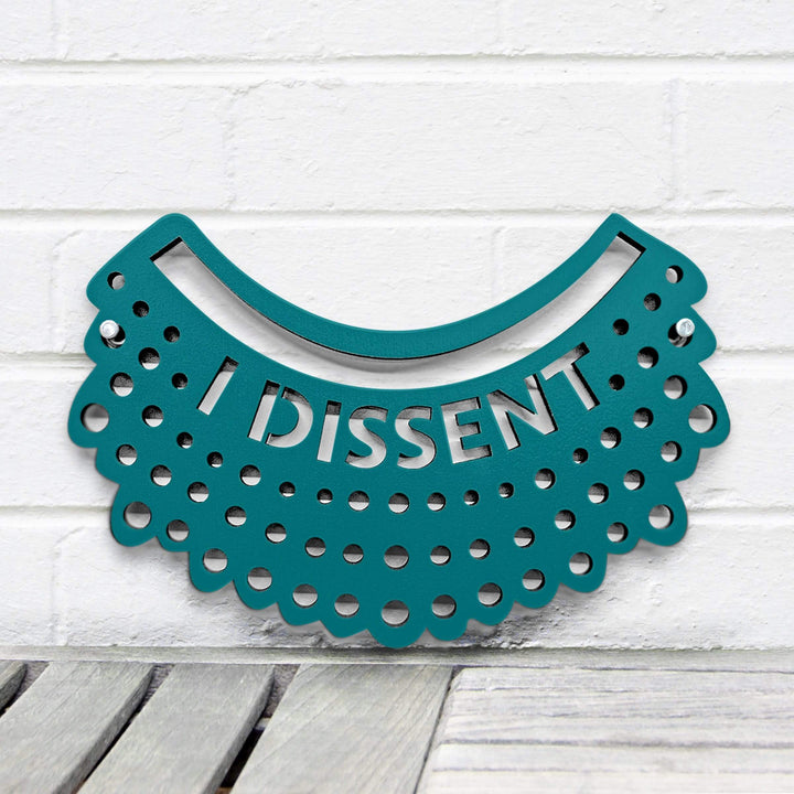 Spunky Fluff Proudly handmade in South Dakota, USA Small / Teal I Dissent-RBG