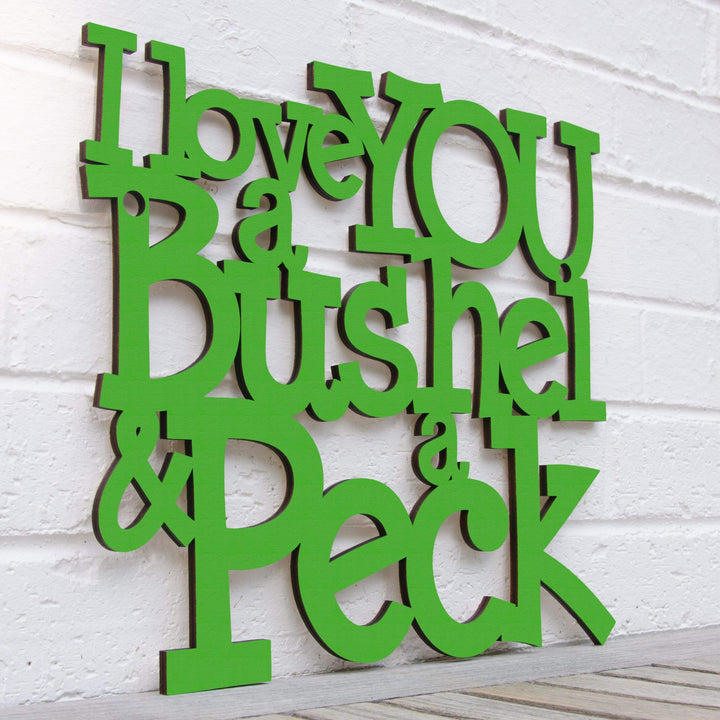 Spunky Fluff Proudly handmade in South Dakota, USA Medium / Grass Green I Love You a Bushel &amp; a Peck