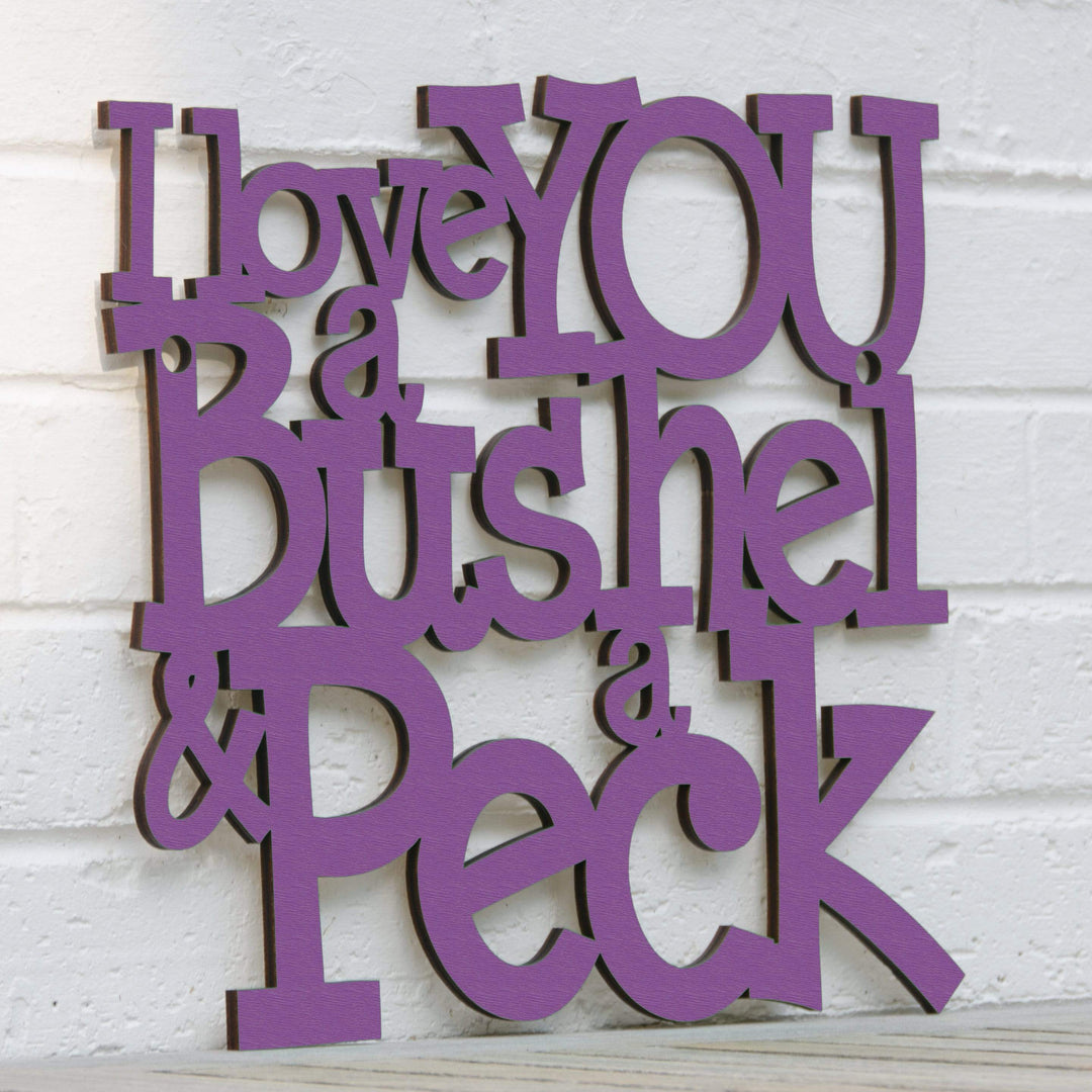 Spunky Fluff Proudly handmade in South Dakota, USA I Love You a Bushel &amp; a Peck