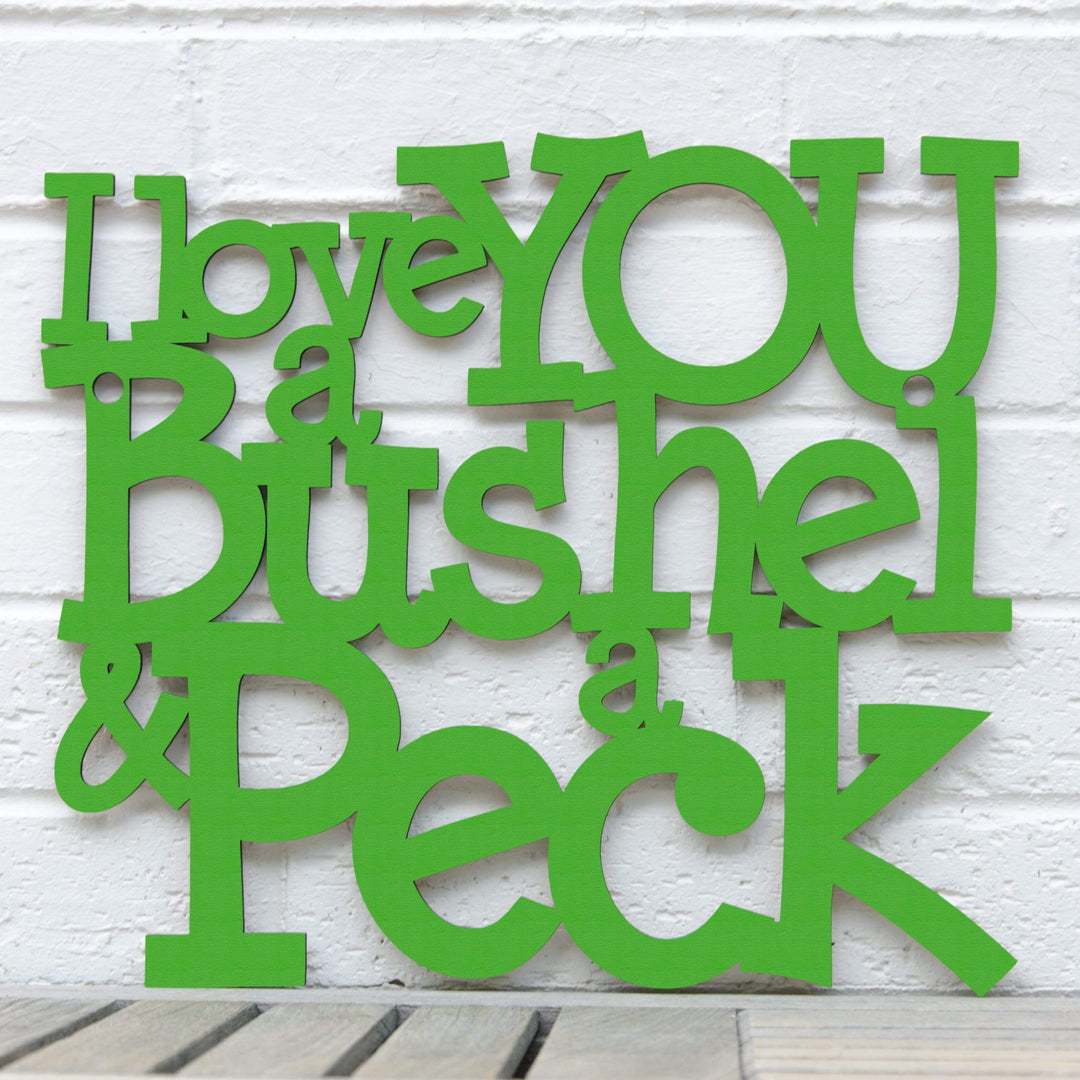 Spunky Fluff Proudly handmade in South Dakota, USA I Love You a Bushel &amp; a Peck