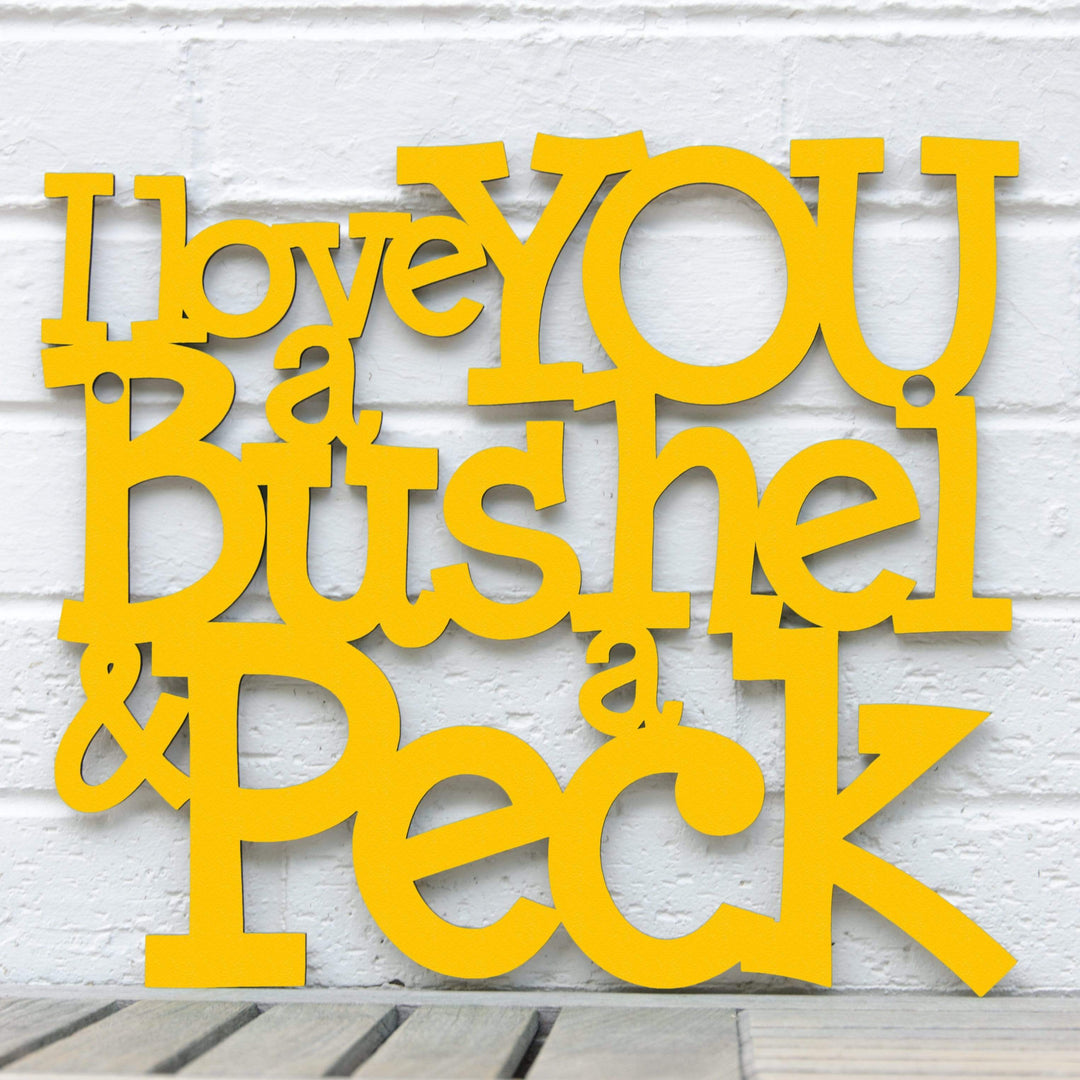 Spunky Fluff Proudly handmade in South Dakota, USA I Love You a Bushel &amp; a Peck