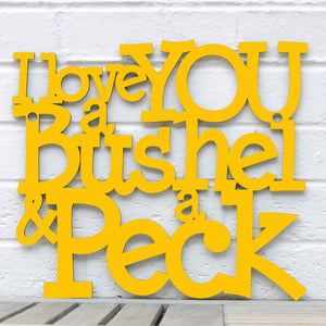 Spunky Fluff Proudly handmade in South Dakota, USA I Love You a Bushel & a Peck