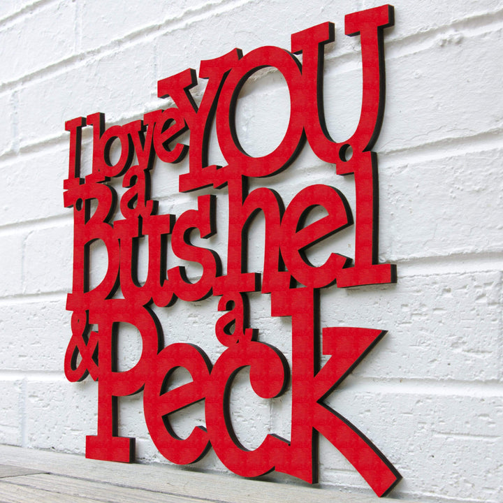 Spunky Fluff Proudly handmade in South Dakota, USA I Love You a Bushel &amp; a Peck