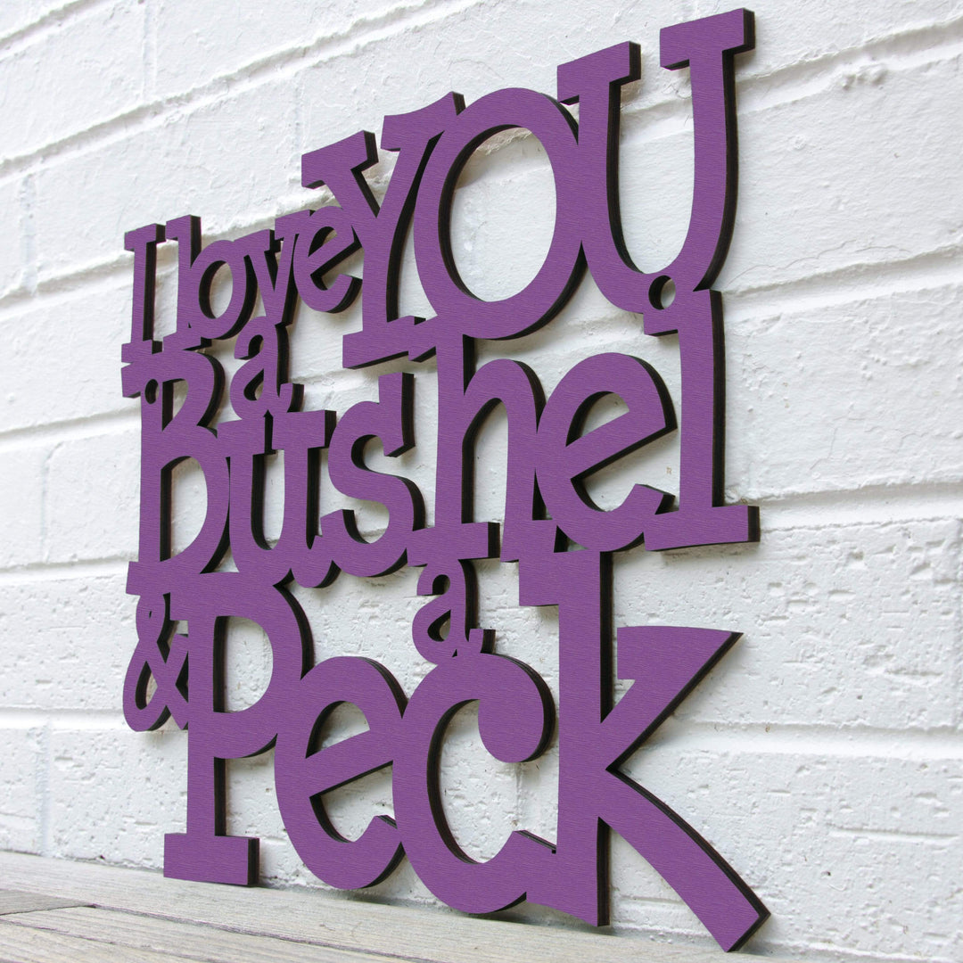 Spunky Fluff Proudly handmade in South Dakota, USA I Love You a Bushel &amp; a Peck