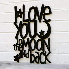 Load image into Gallery viewer, Spunky Fluff Proudly handmade in South Dakota, USA Large / Black I Love You to the Moon &amp; Back

