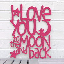 Load image into Gallery viewer, Spunky Fluff Proudly handmade in South Dakota, USA Large / Magenta I Love You to the Moon &amp; Back
