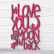 Load image into Gallery viewer, Spunky Fluff Proudly handmade in South Dakota, USA Medium / Magenta I Love You to the Moon &amp; Back
