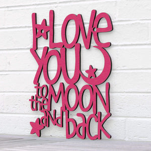 Spunky Fluff Proudly handmade in South Dakota, USA Medium / Magenta I Love You to the Moon & Back