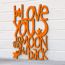 Load image into Gallery viewer, Spunky Fluff Proudly handmade in South Dakota, USA Medium / Orange I Love You to the Moon &amp; Back
