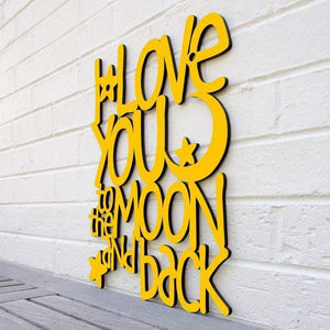 Spunky Fluff Proudly handmade in South Dakota, USA Medium / Yellow I Love You to the Moon & Back