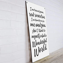 Load image into Gallery viewer, Spunky Fluff Proudly handmade in South Dakota, USA &quot;I See Trees&quot; (Wonderful World) Decorative Wall Sign
