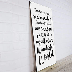 Spunky Fluff Proudly handmade in South Dakota, USA "I See Trees" (Wonderful World) Decorative Wall Sign